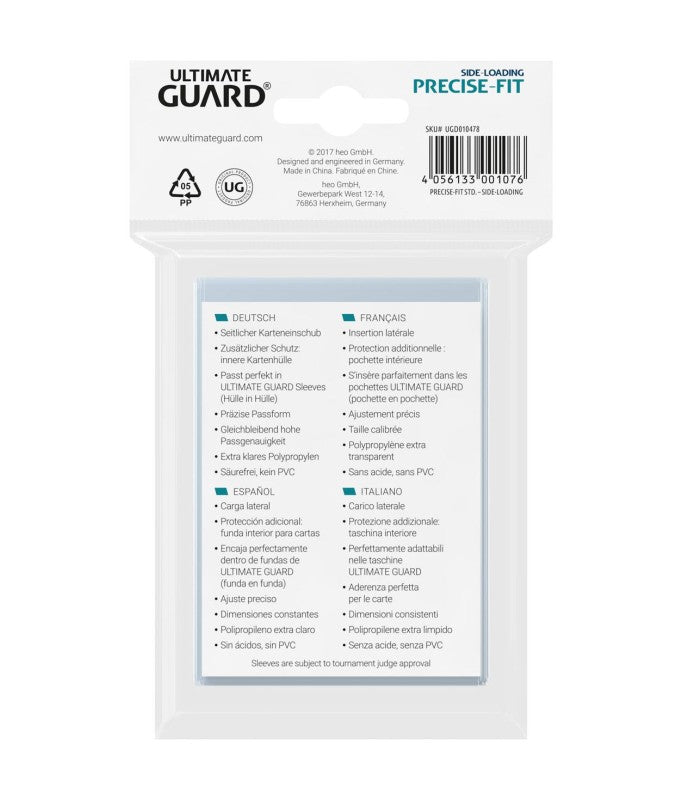 100 Sleeves Ultimate Guard - Precise-Fit (Side-Loading)