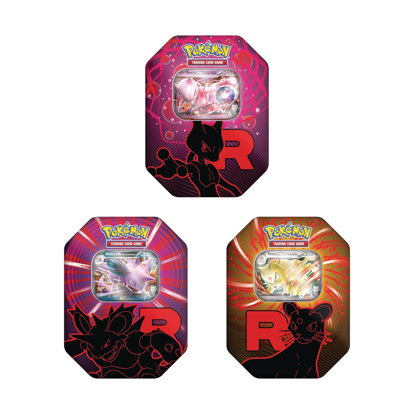 Tin Team Rocket Mewtwo/Nidoking/Persian-ex [FR]
